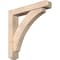 Ekena Millwork Thorton Craftsman Smooth Bracket w/ Offset Brace, Douglas Fir, 5 1/2"W x 30"D x 30"H BKT0604X30X30THR04SDF - alternate 1